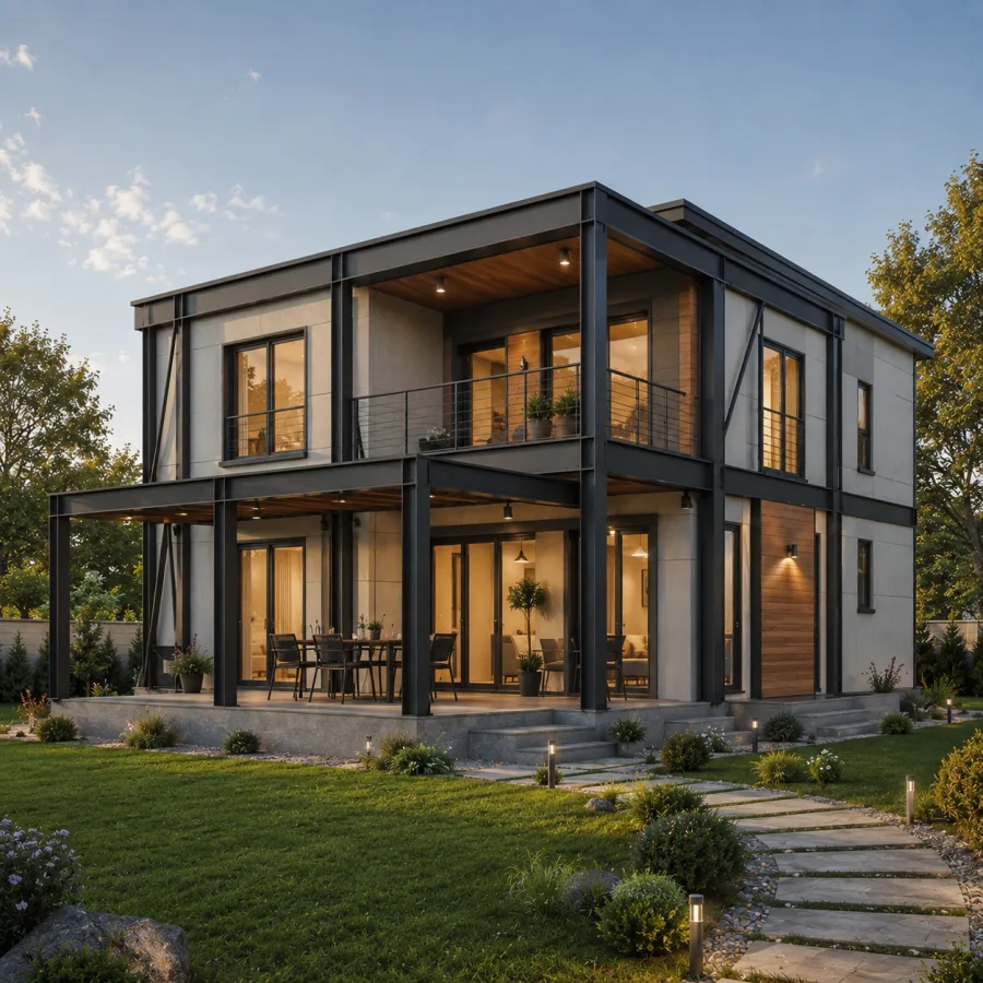 Two-storey steel house