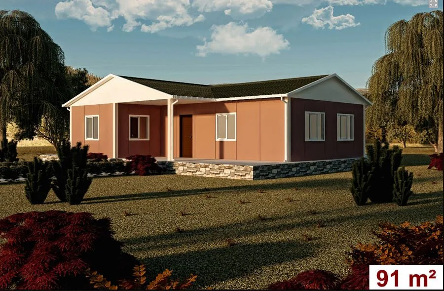 91 m² Single-Storey Prefabricated House